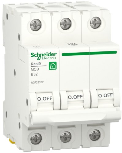 Выключатель автоматический Schneider Electric Resi9 3п 6A B 6кА  картинка